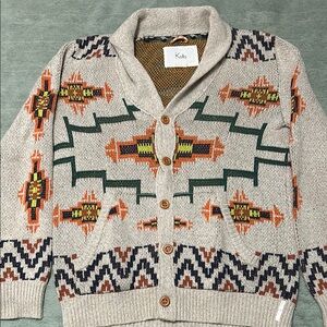 Beige Patterned Men's Sweater